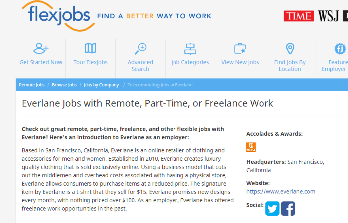 flexjobs specializes in legitimate remote jobs and work from home jobs