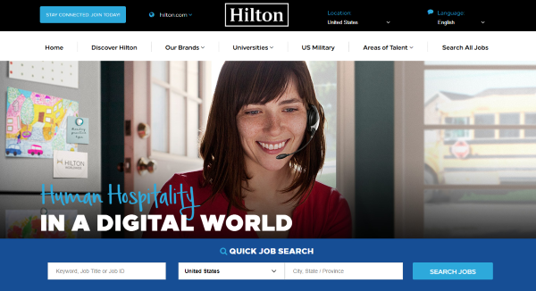 Hilton company offers work from home jobs