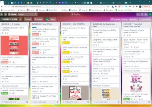 example of a trello board