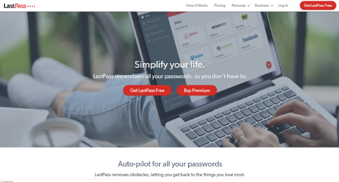 manage passwords with lastpass