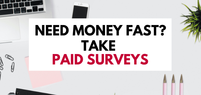 Need Money Fast? Take Online Surveys for Cash - Work from Home Jobs ...